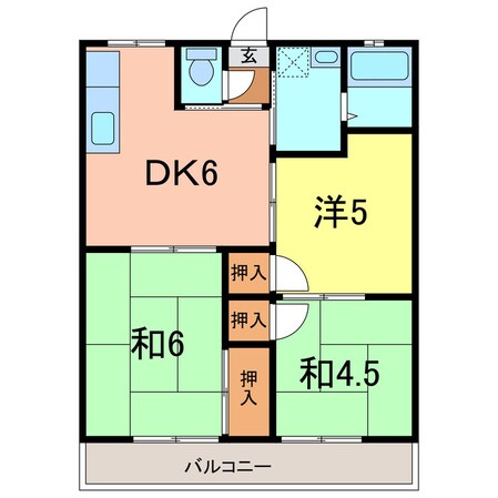 猿町ハイツ2の物件間取画像